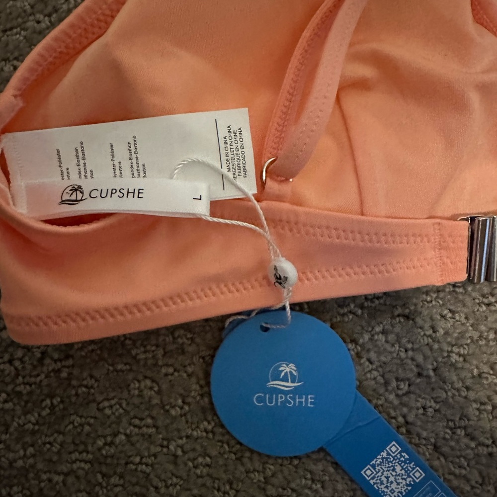 NWT Coral Ruffle Bathing Suit Top - Picture 3 of 3
